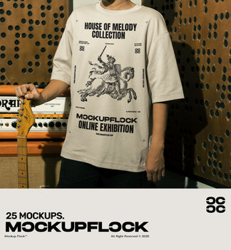 House of Melody Collection 01 delivers premium mockups inspired by music gear and stage details, ideal for musicians, designers, and creative brands.
