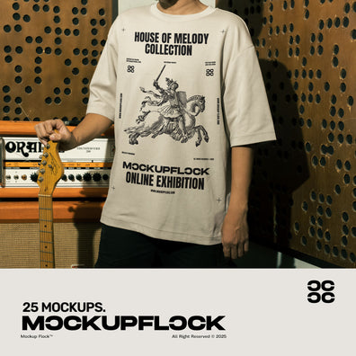 House of Melody Collection 01 delivers premium mockups inspired by music gear and stage details, ideal for musicians, designers, and creative brands.