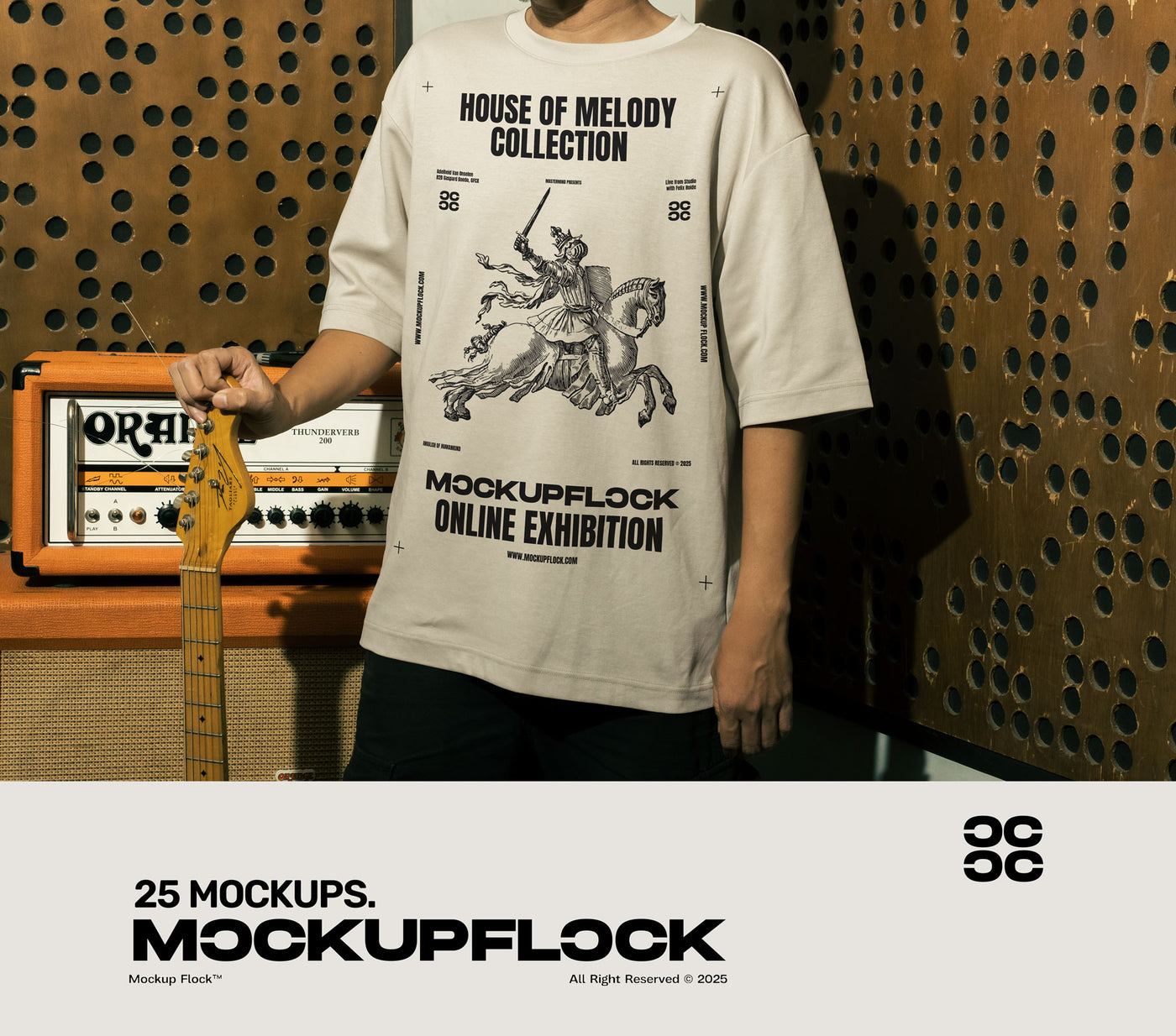 House of Melody Collection 01 delivers premium mockups inspired by music gear and stage details, ideal for musicians, designers, and creative brands.