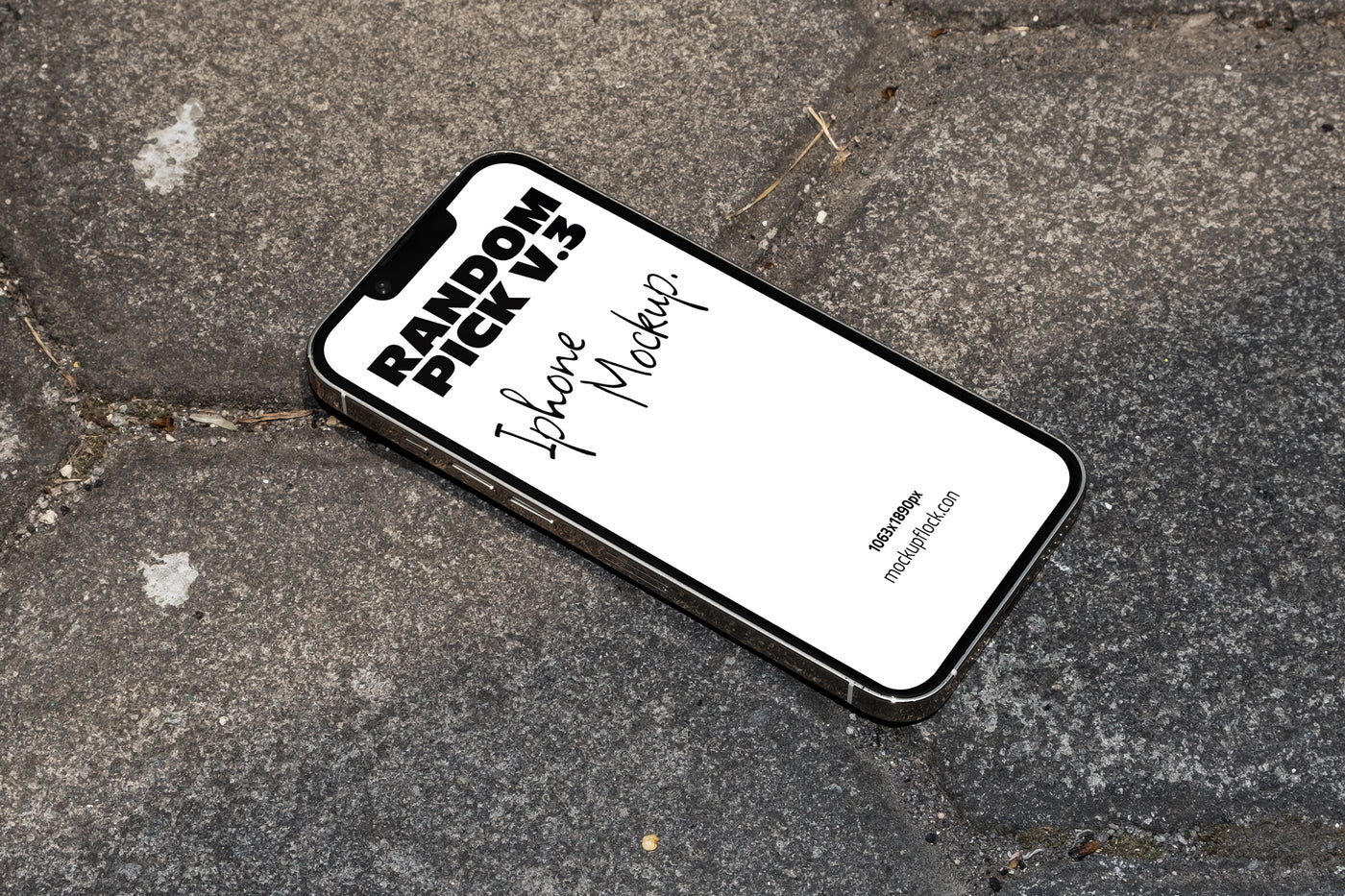 industrial Phone mockup with on a realistic textured surface