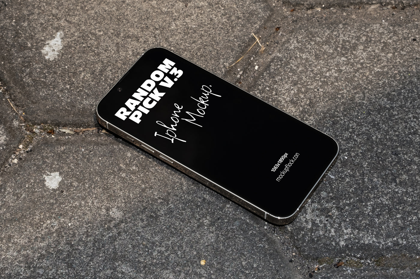industrial Phone mockup with on a realistic textured surface