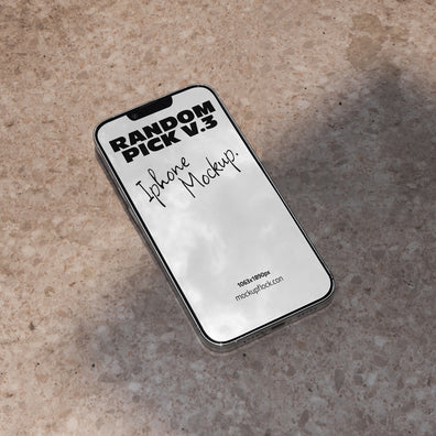 urban Phone mockup case  on a realistic  textured surface