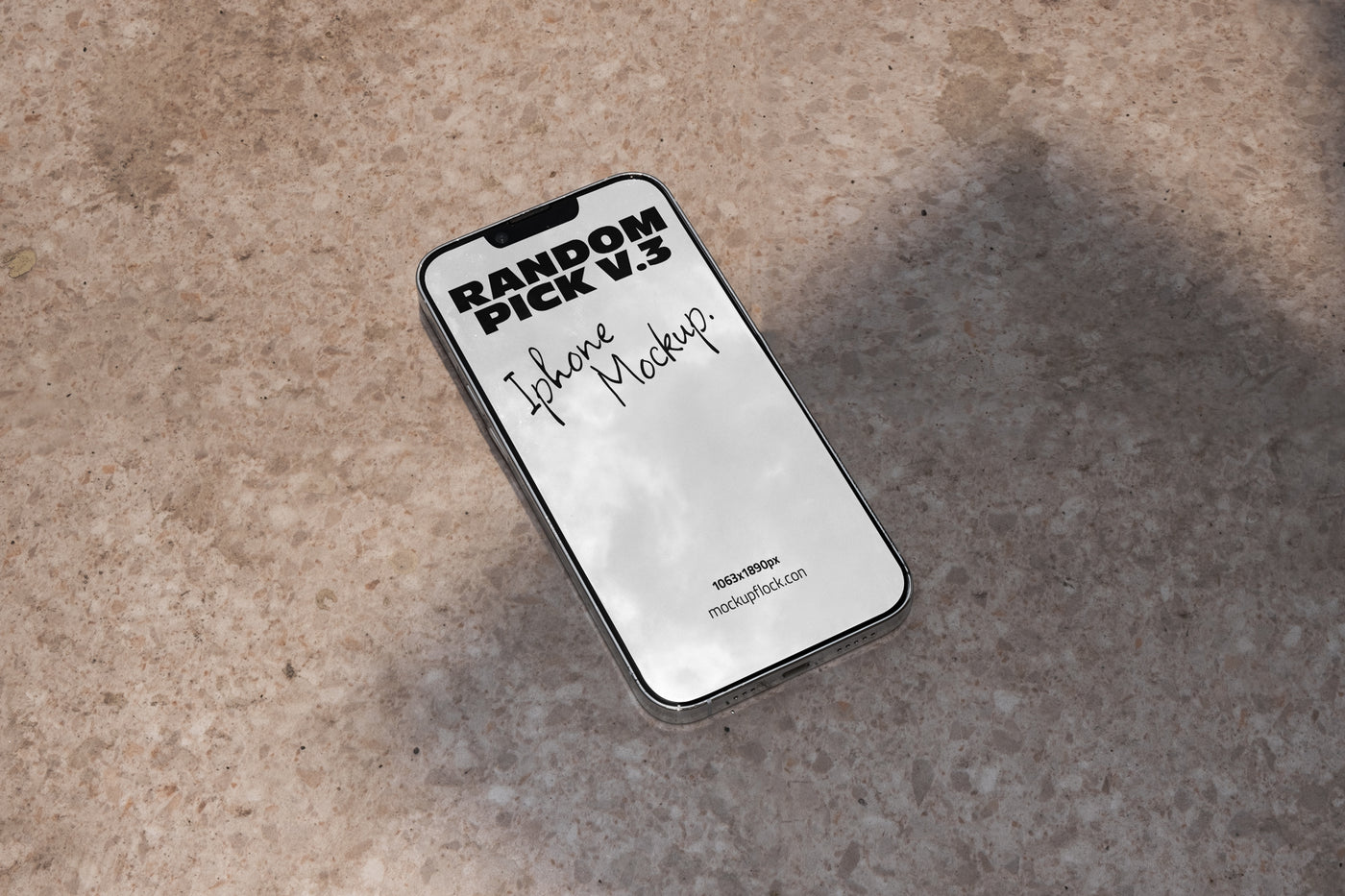 urban Phone mockup case  on a realistic  textured surface