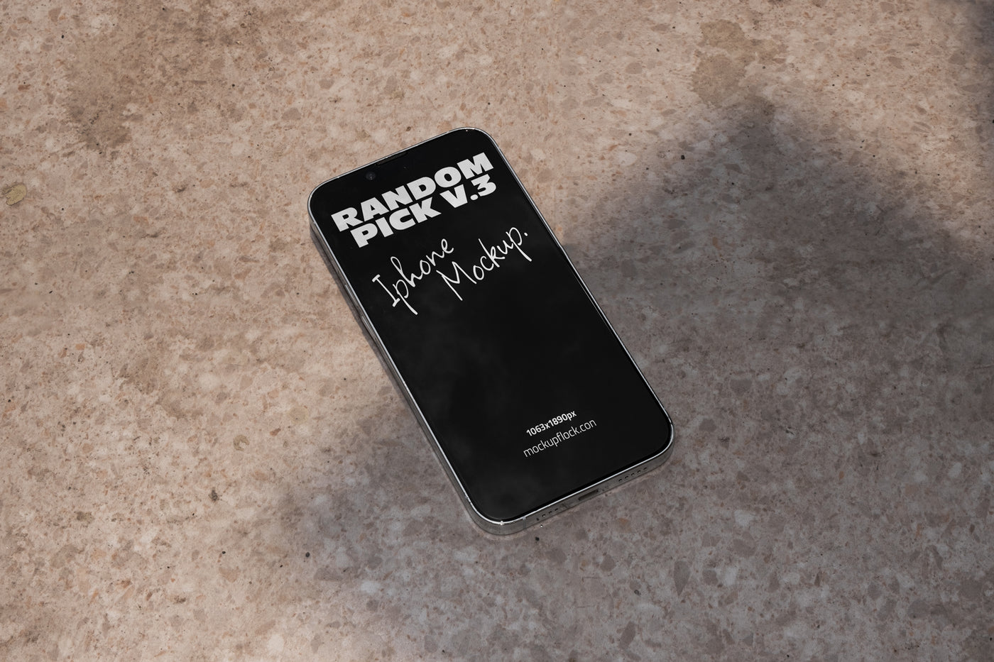 urban Phone mockup case  on a realistic  textured surface