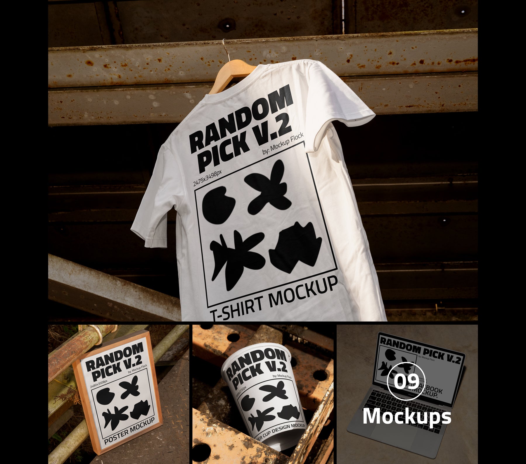 Random Pick.V2 Branding Mockup Collection – Mockup Flock