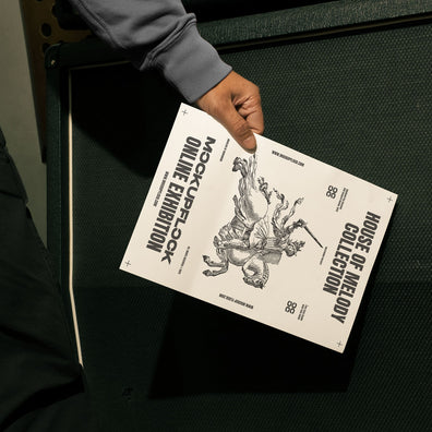 hand holding poster a4 mockup