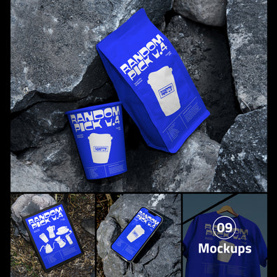 Branding packaging coffee shop mockup collection bundle