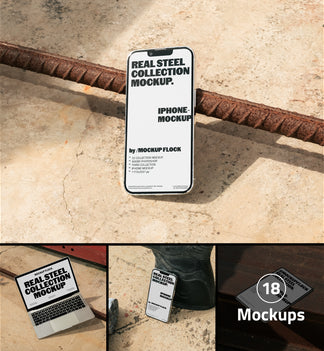 reel steel mockup bundle by mockup flock