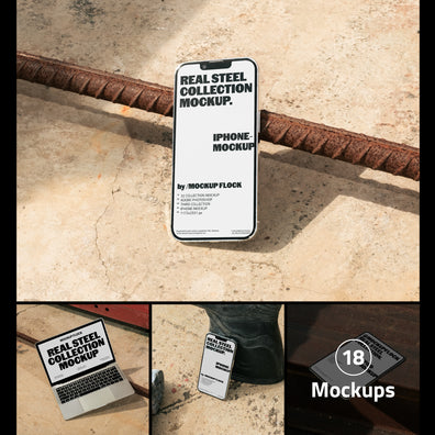 reel steel mockup bundle by mockup flock