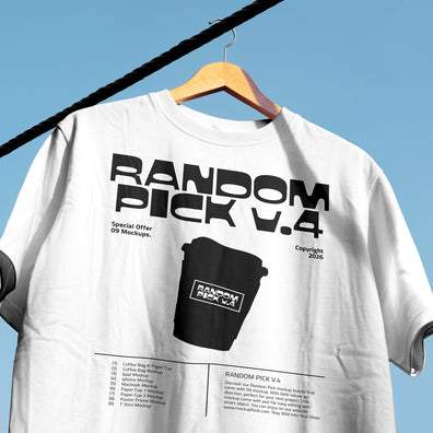 T shirt on a hanger against a clear blue sky